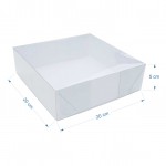 10 Caixas para Presente 20x20x5 com tampa Visor toda Transparente